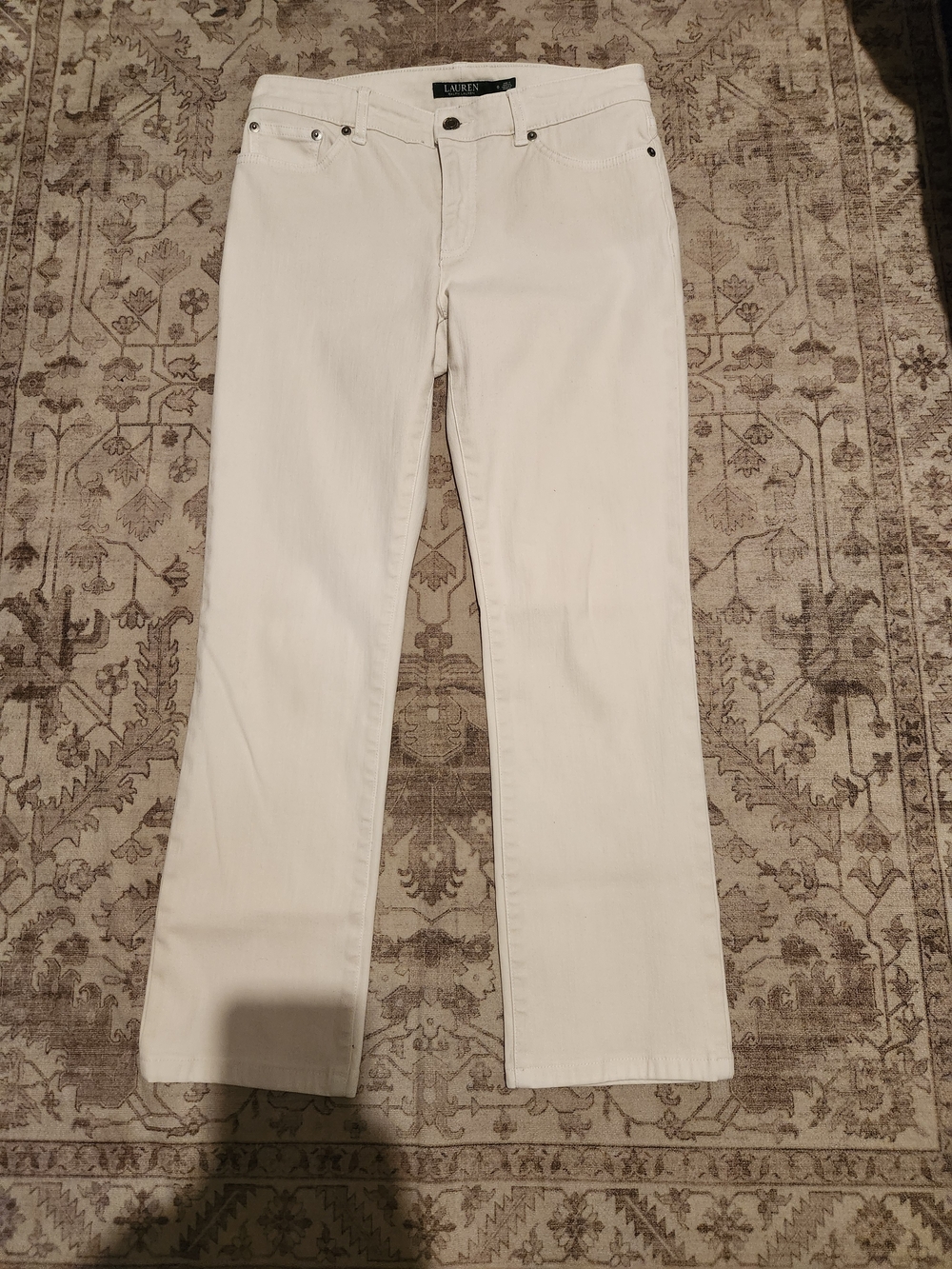 Ralph Lauren White Straight-Leg Women's Jeans